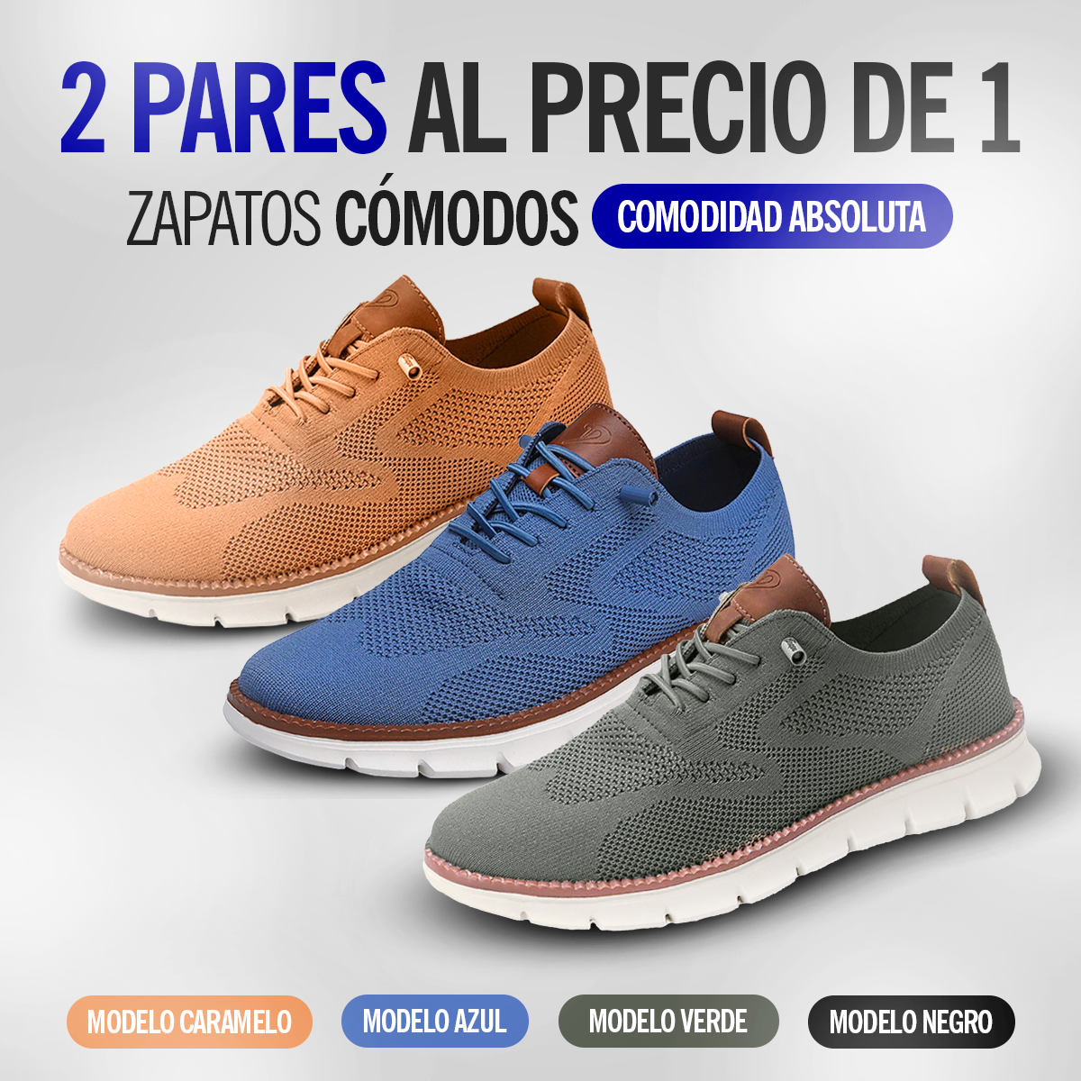 2 PARES AL PRECIO DE 1 – Zapatos Cómodos Montel